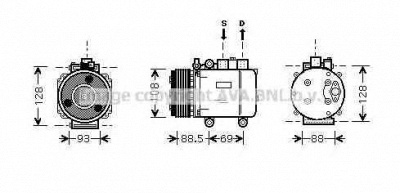 AVA QUALITY COOLING fdak174 -  Компрессор, кондиционер